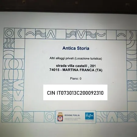 Antica Storia Σπίτι διακοπών *